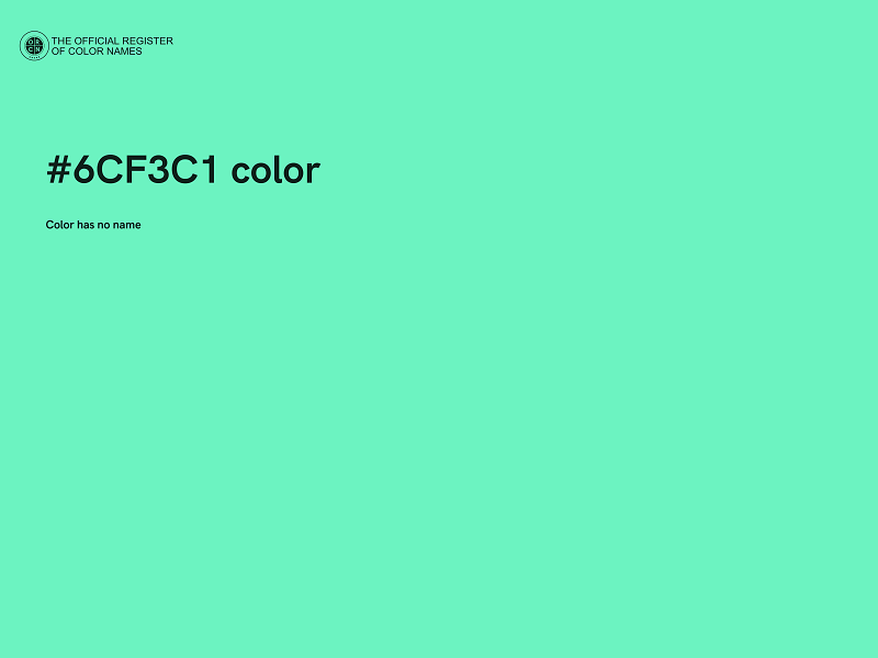 #6CF3C1 color image