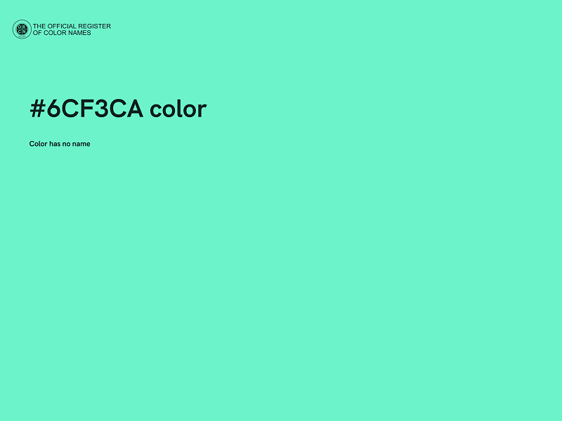 #6CF3CA color image