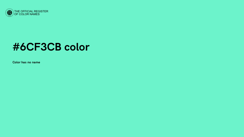 #6CF3CB color image