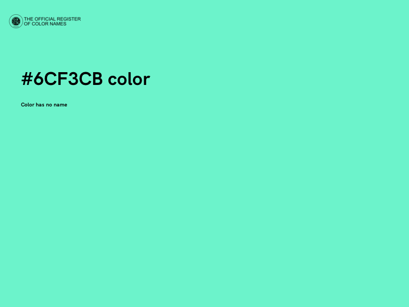 #6CF3CB color image