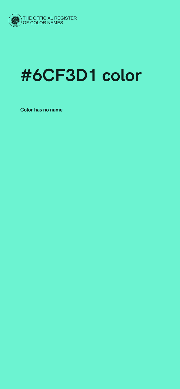 #6CF3D1 color image