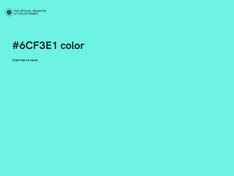 #6CF3E1 color image
