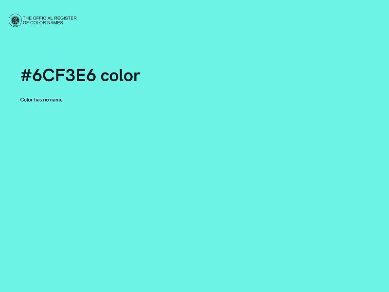 #6CF3E6 color image