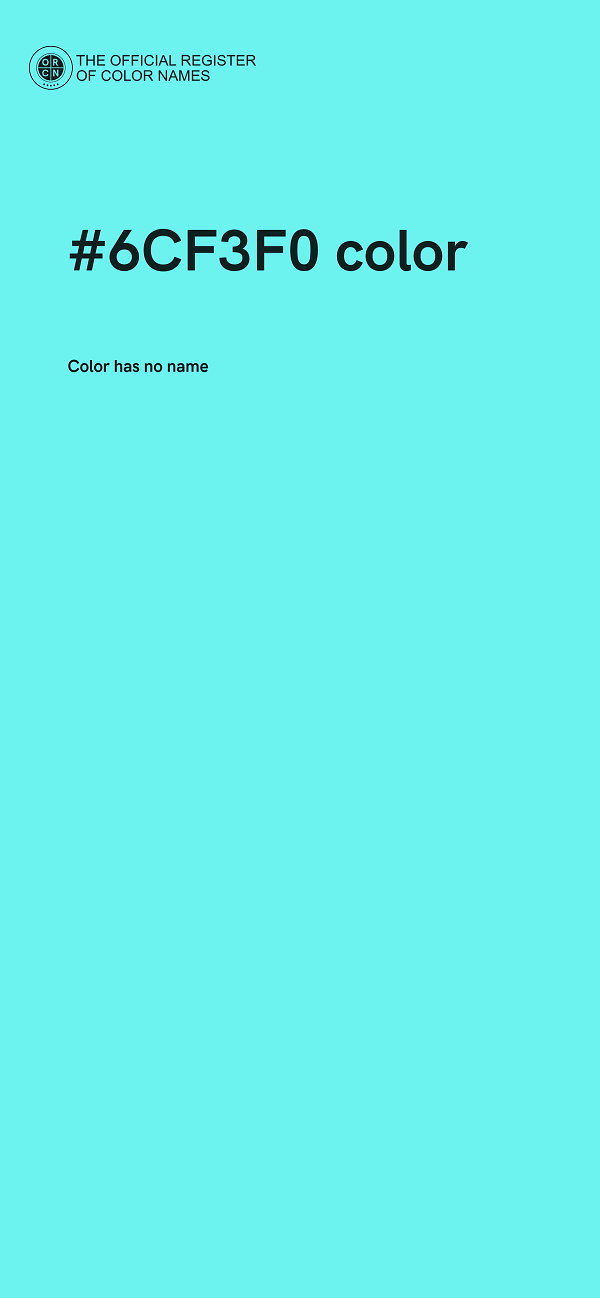 #6CF3F0 color image