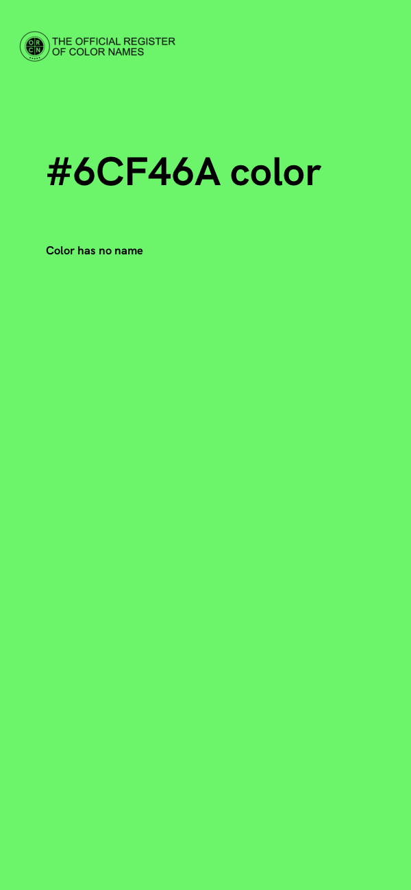 #6CF46A color image