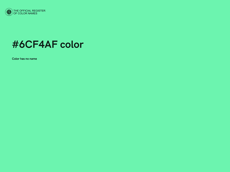 #6CF4AF color image