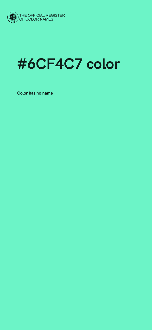 #6CF4C7 color image