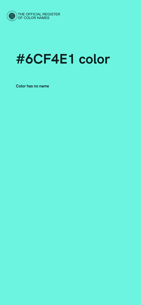 #6CF4E1 color image