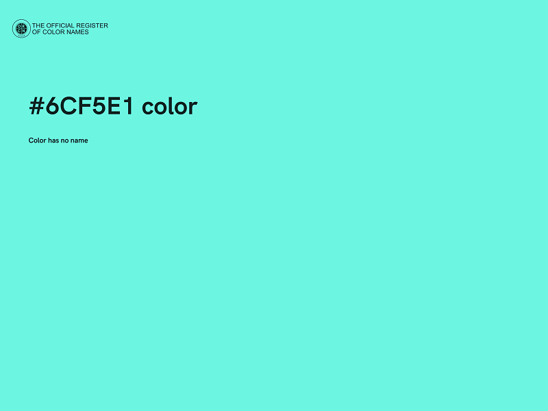 #6CF5E1 color image