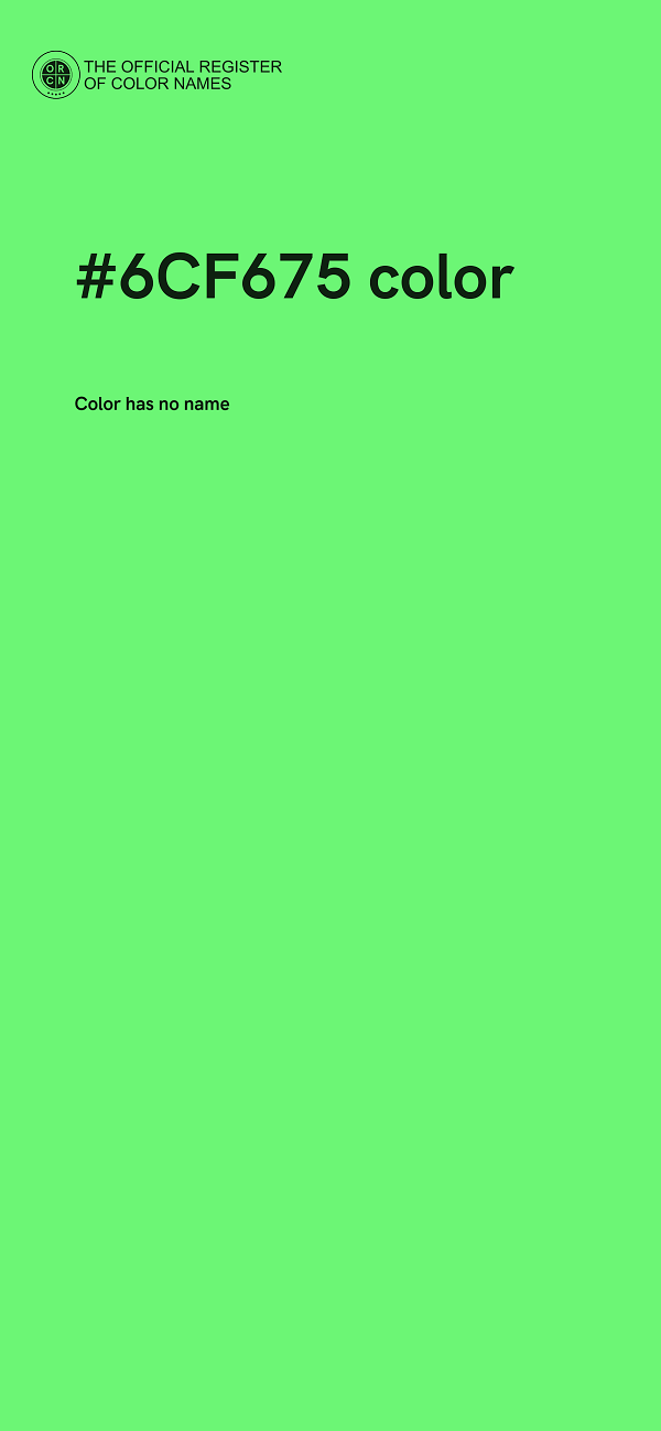 #6CF675 color image