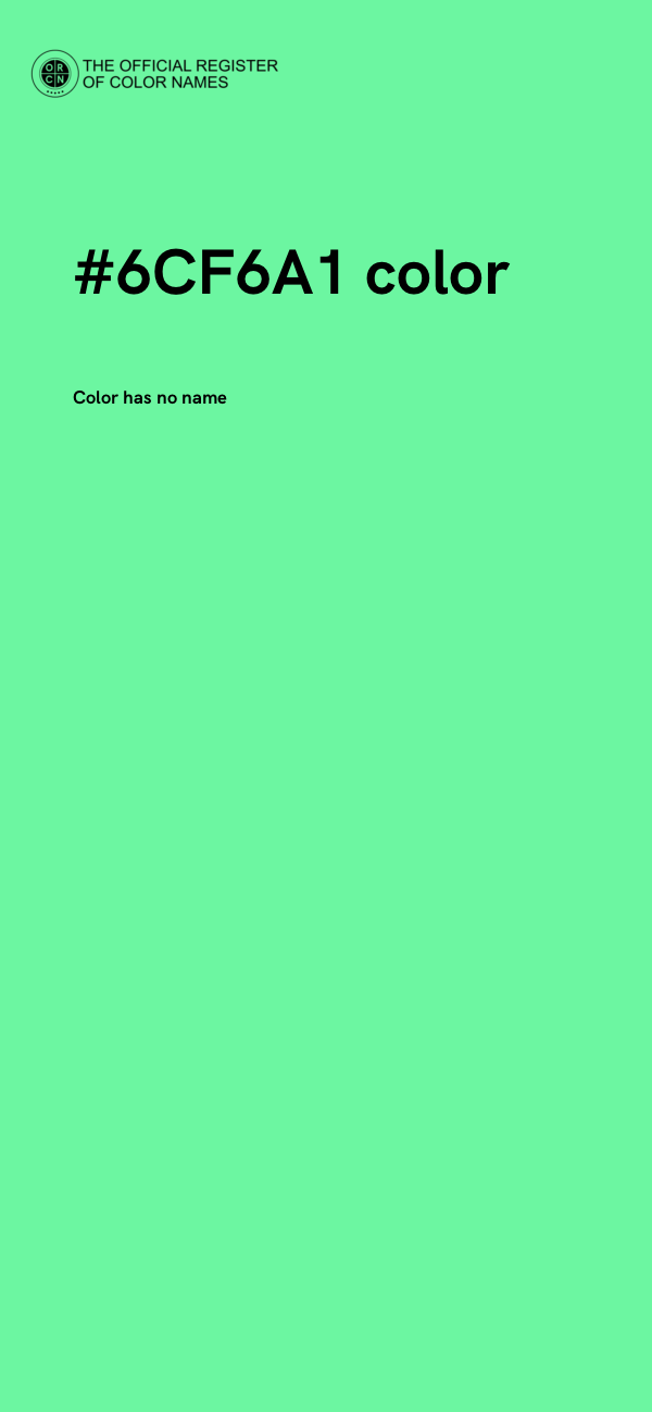 #6CF6A1 color image