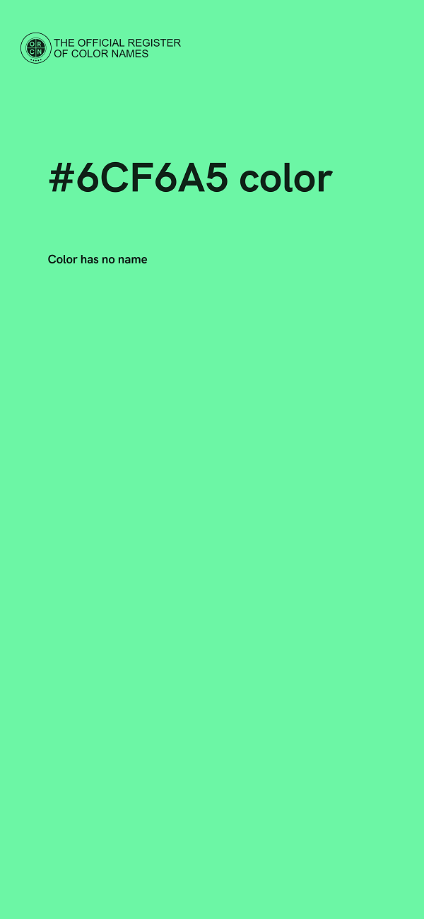 #6CF6A5 color image