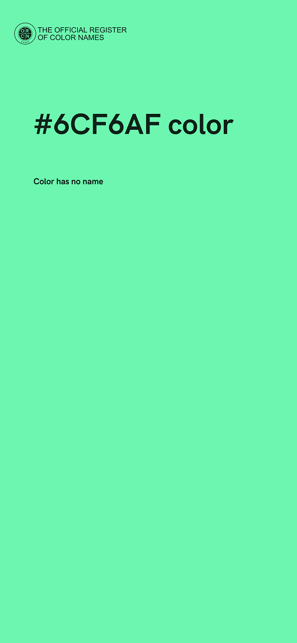 #6CF6AF color image