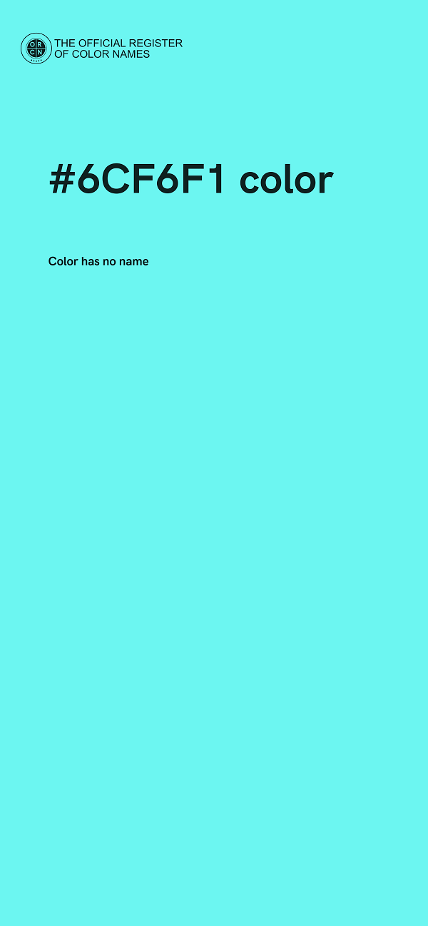 #6CF6F1 color image