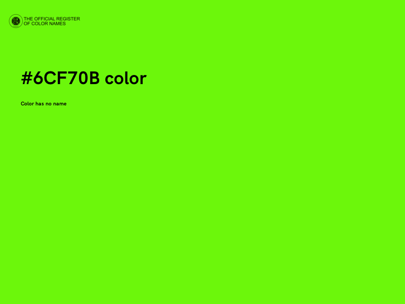 #6CF70B color image