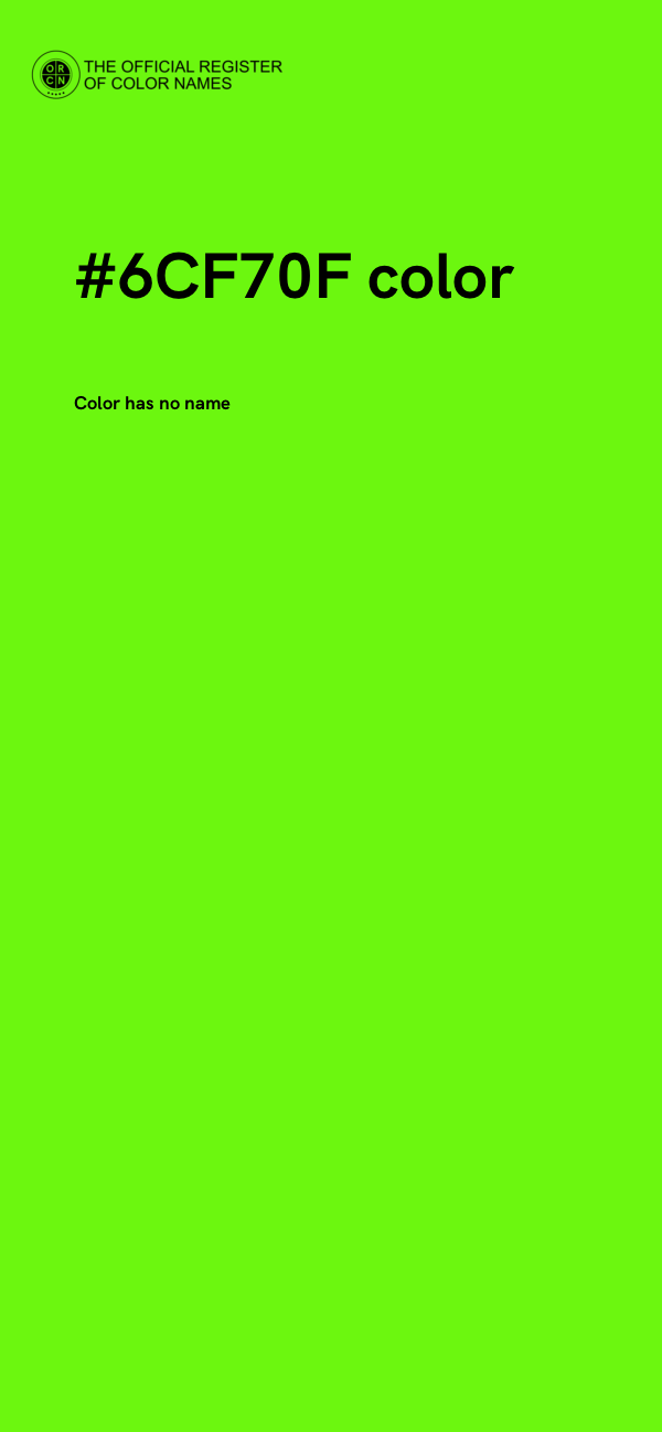 #6CF70F color image