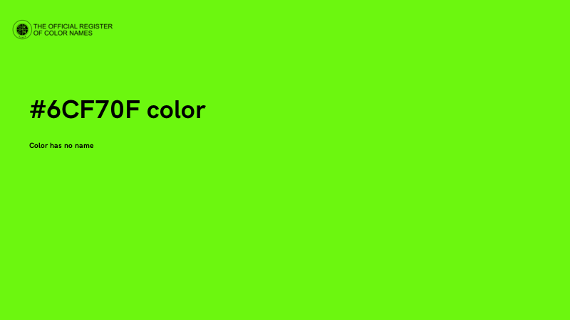 #6CF70F color image
