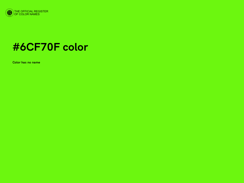 #6CF70F color image