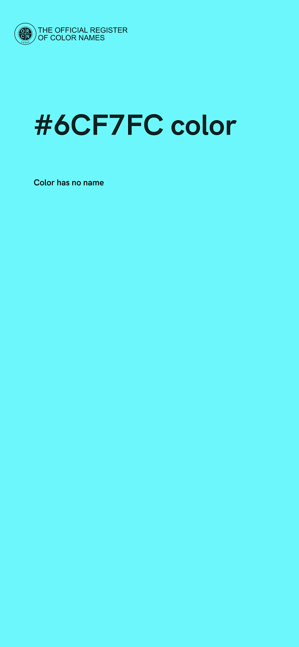 #6CF7FC color image