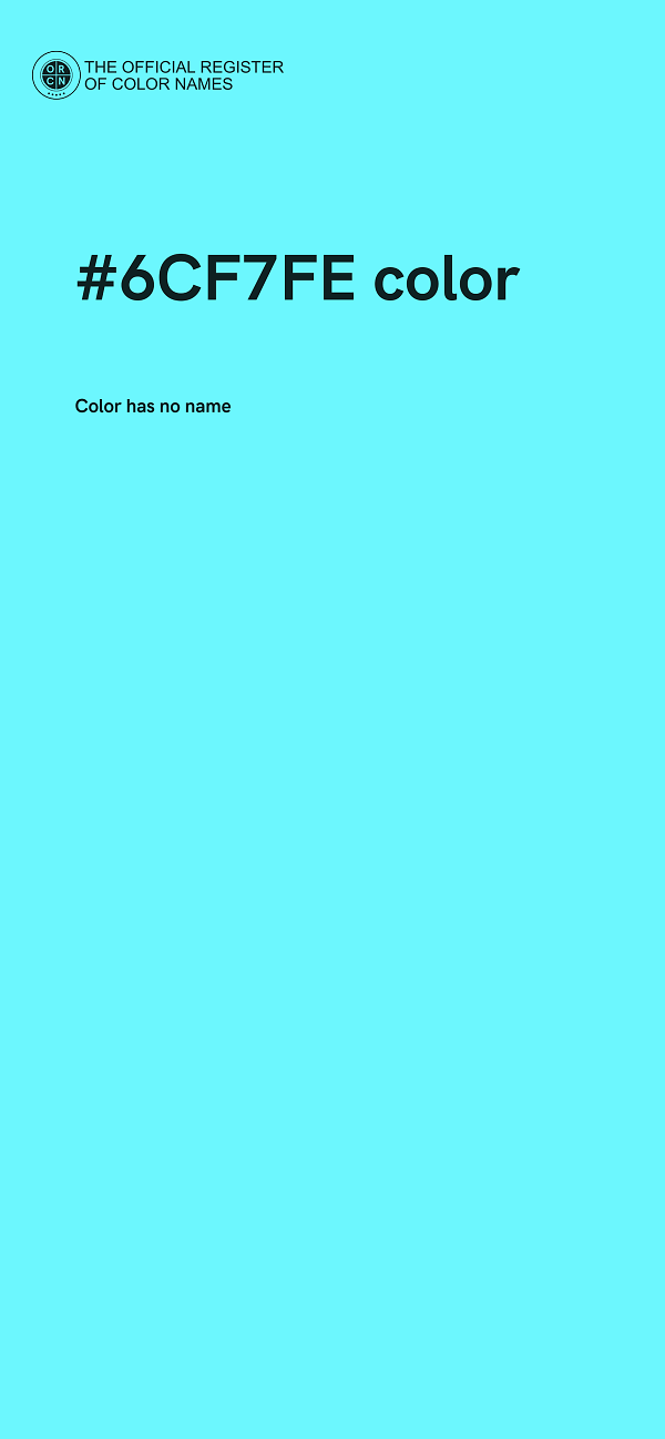 #6CF7FE color image