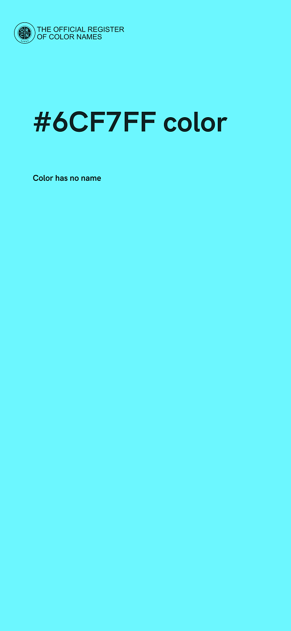 #6CF7FF color image