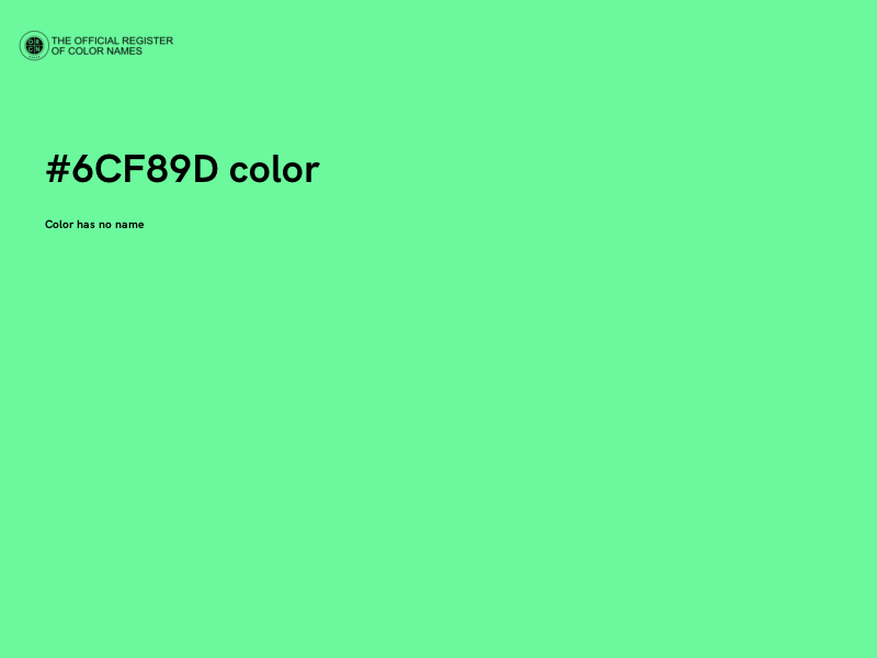 #6CF89D color image
