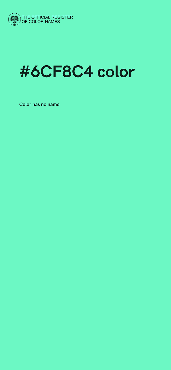 #6CF8C4 color image