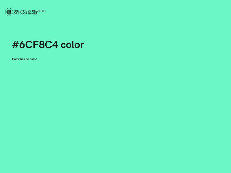 #6CF8C4 color image