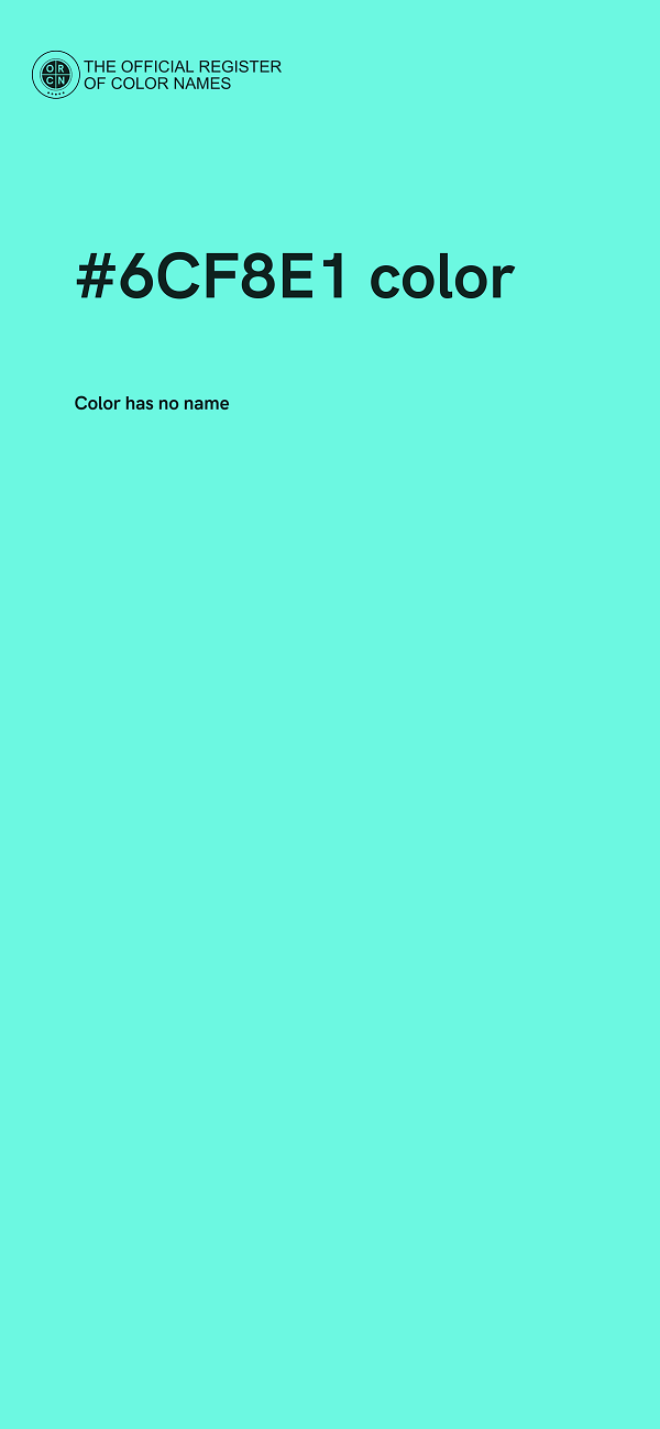 #6CF8E1 color image