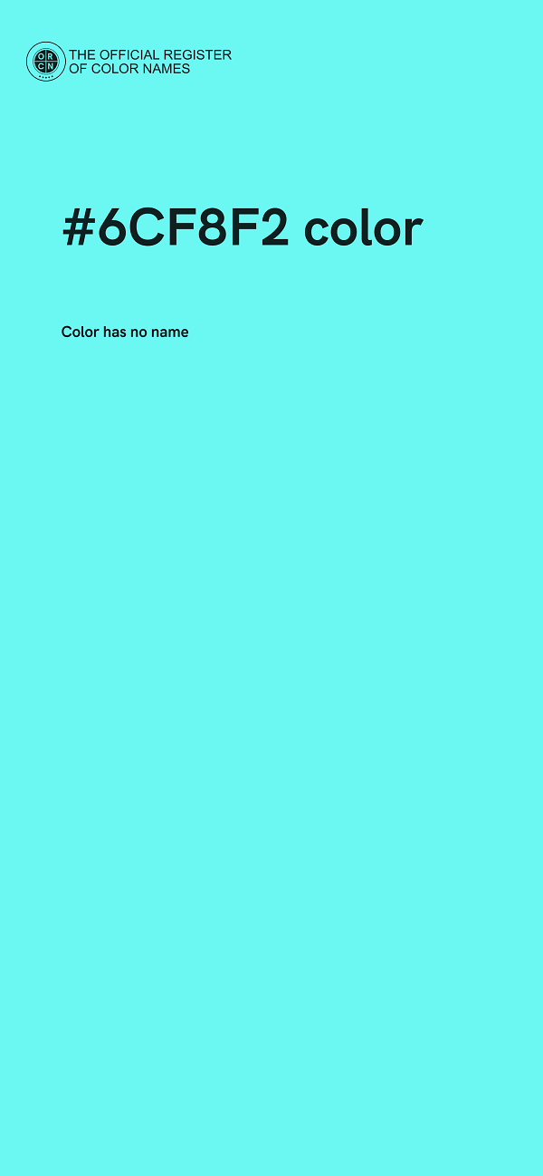 #6CF8F2 color image