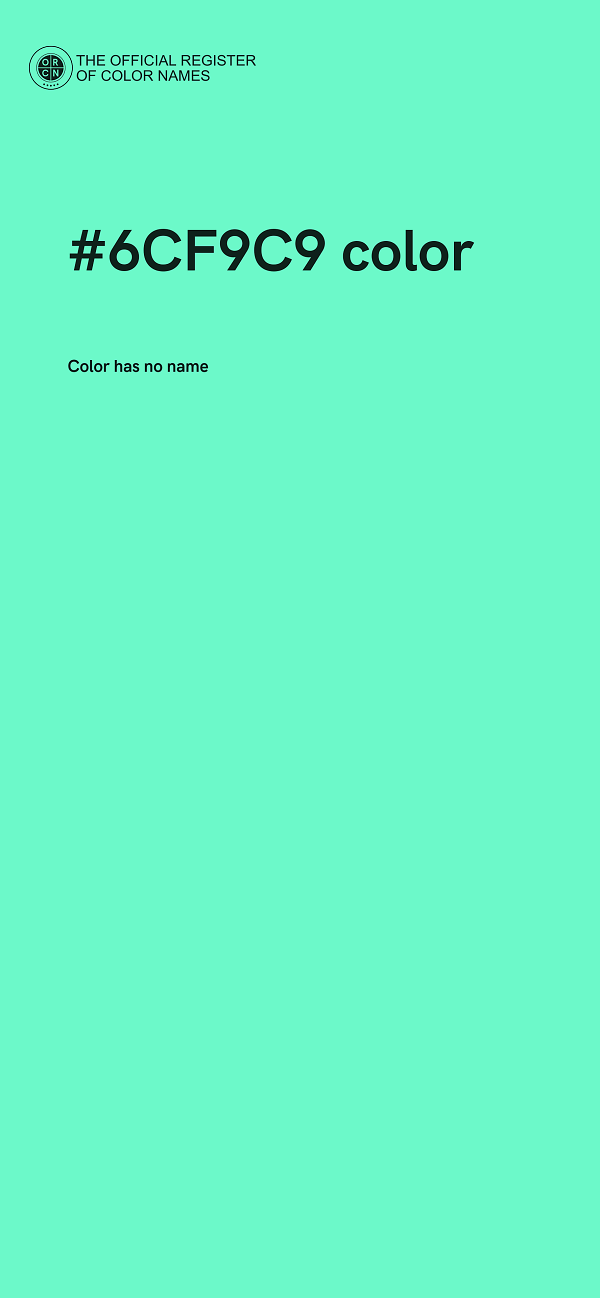 #6CF9C9 color image