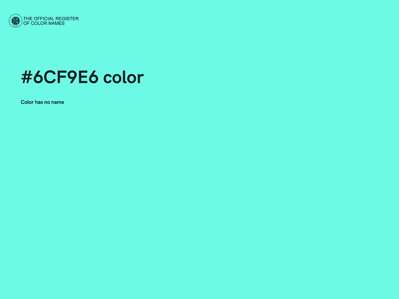 #6CF9E6 color image