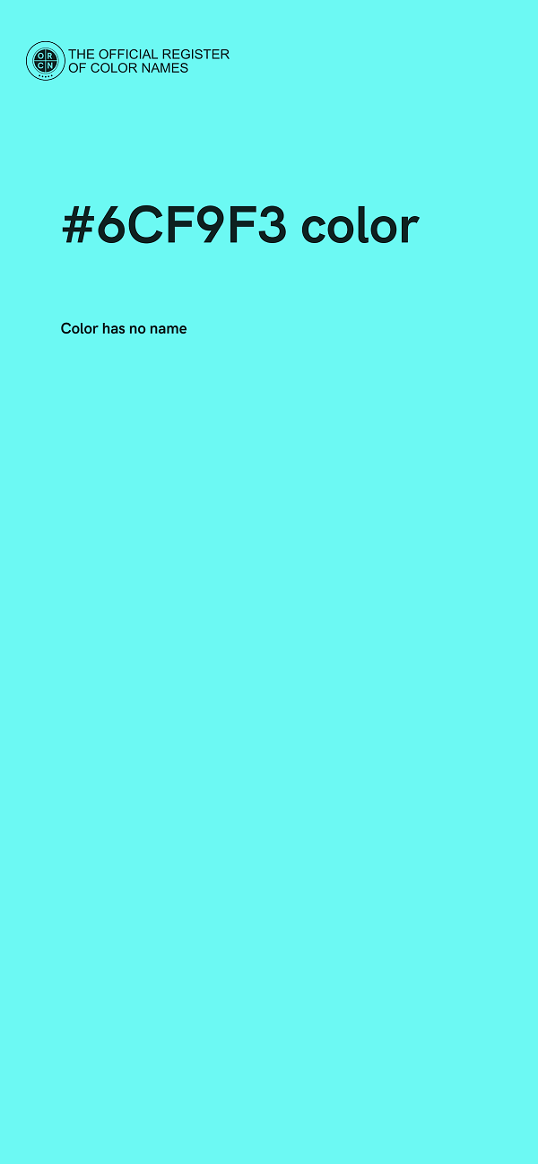 #6CF9F3 color image