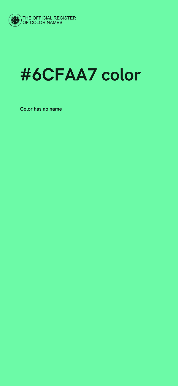#6CFAA7 color image