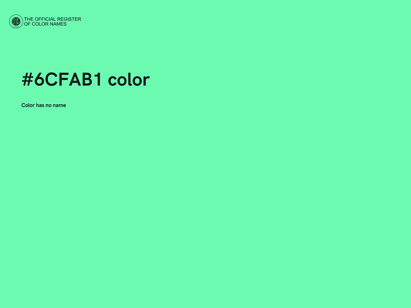 #6CFAB1 color image