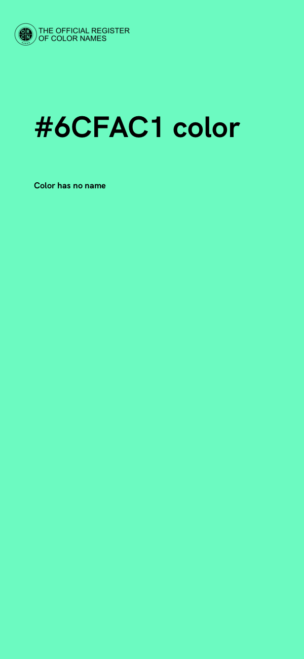 #6CFAC1 color image