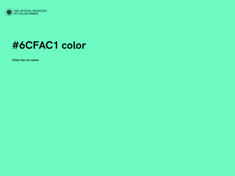 #6CFAC1 color image
