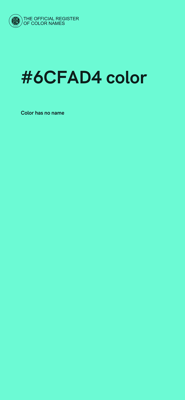 #6CFAD4 color image