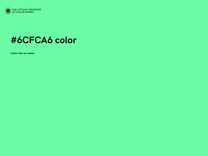 #6CFCA6 color image