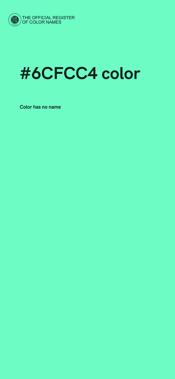 #6CFCC4 color image
