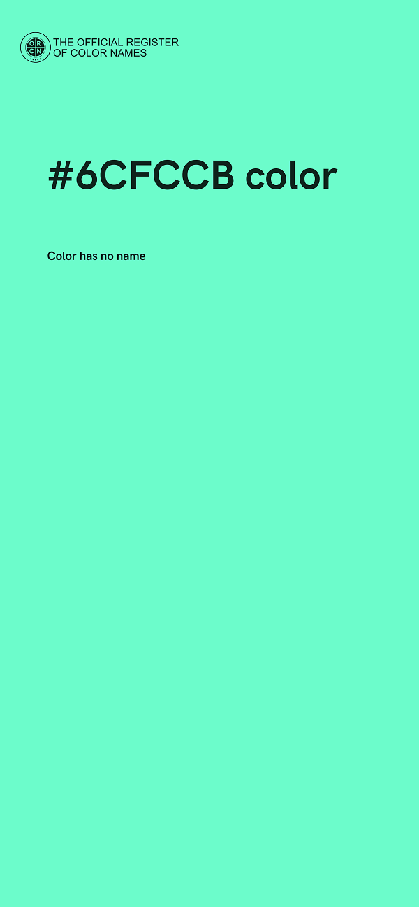 #6CFCCB color image