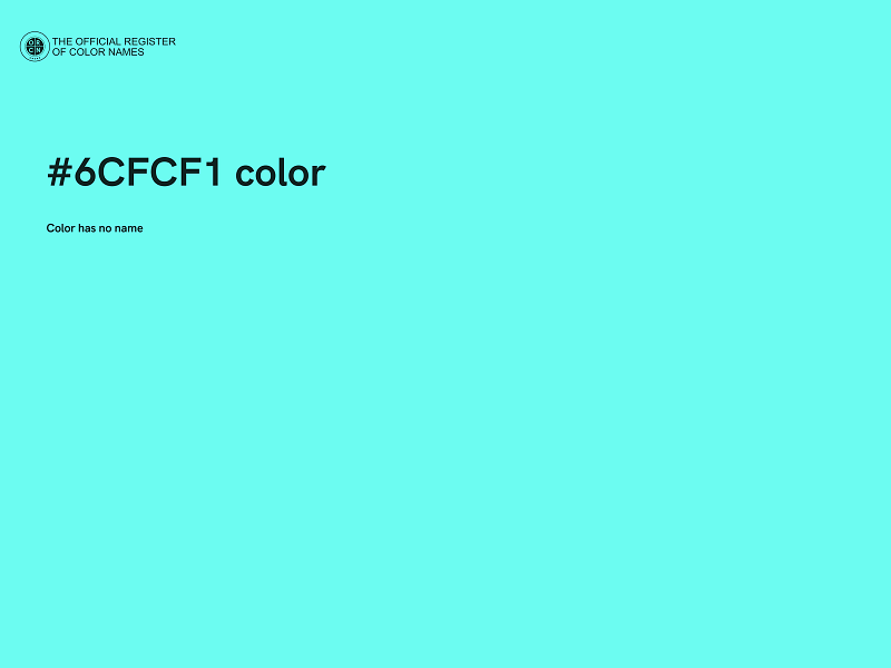 #6CFCF1 color image