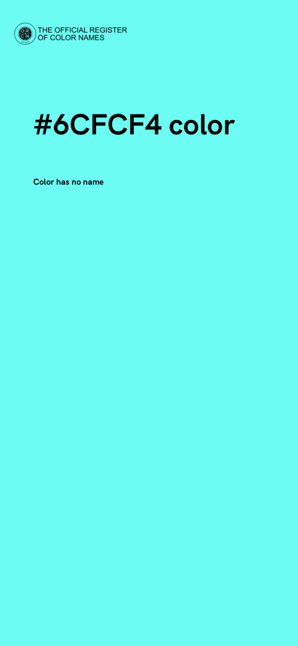 #6CFCF4 color image