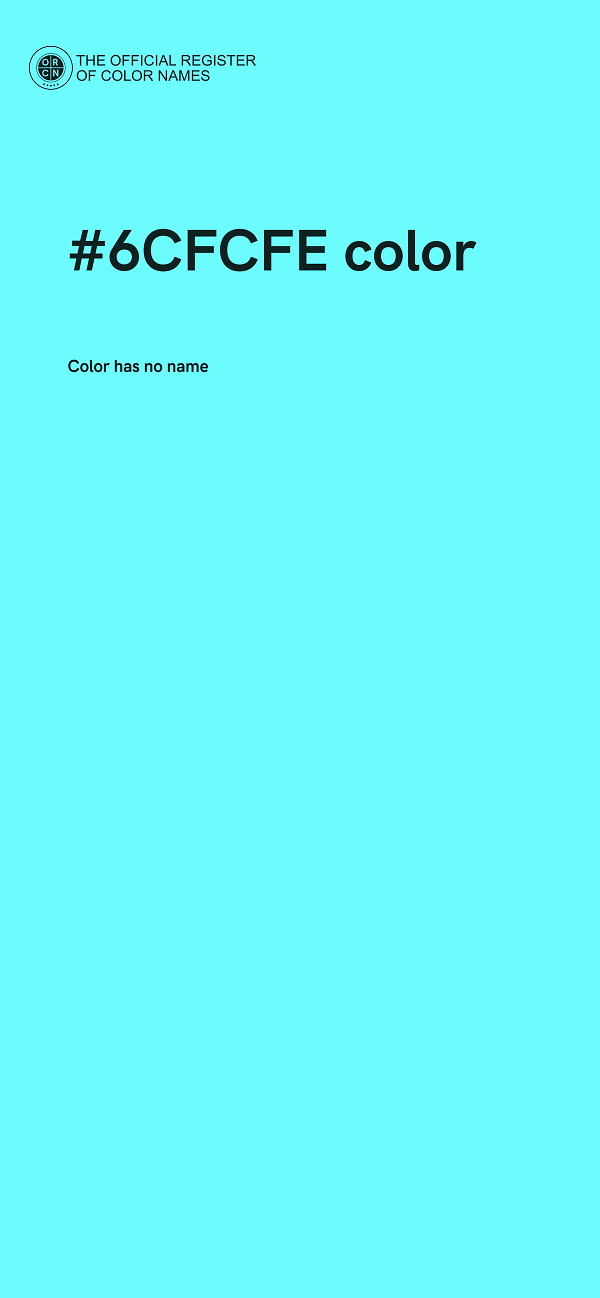 #6CFCFE color image