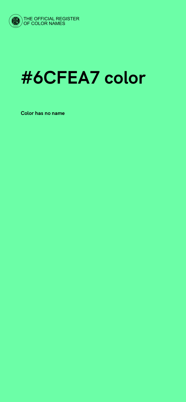 #6CFEA7 color image