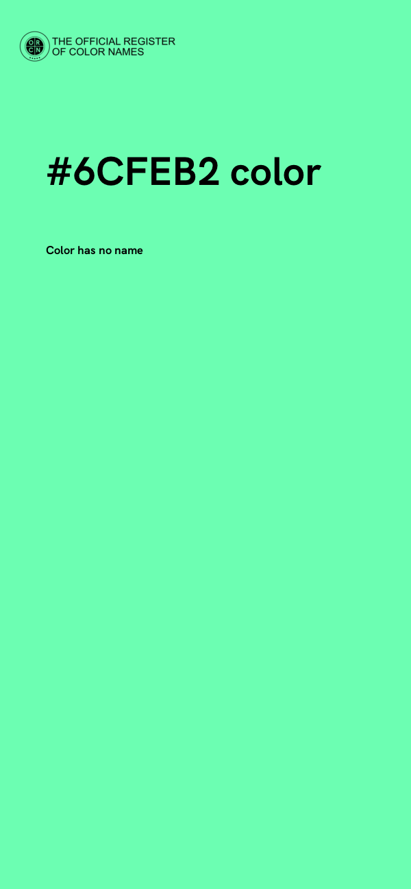 #6CFEB2 color image