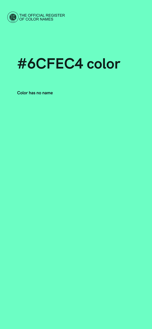 #6CFEC4 color image
