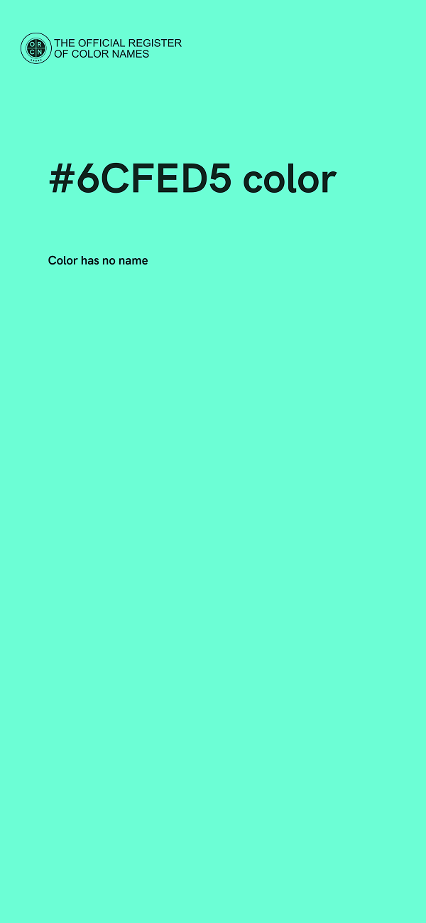 #6CFED5 color image