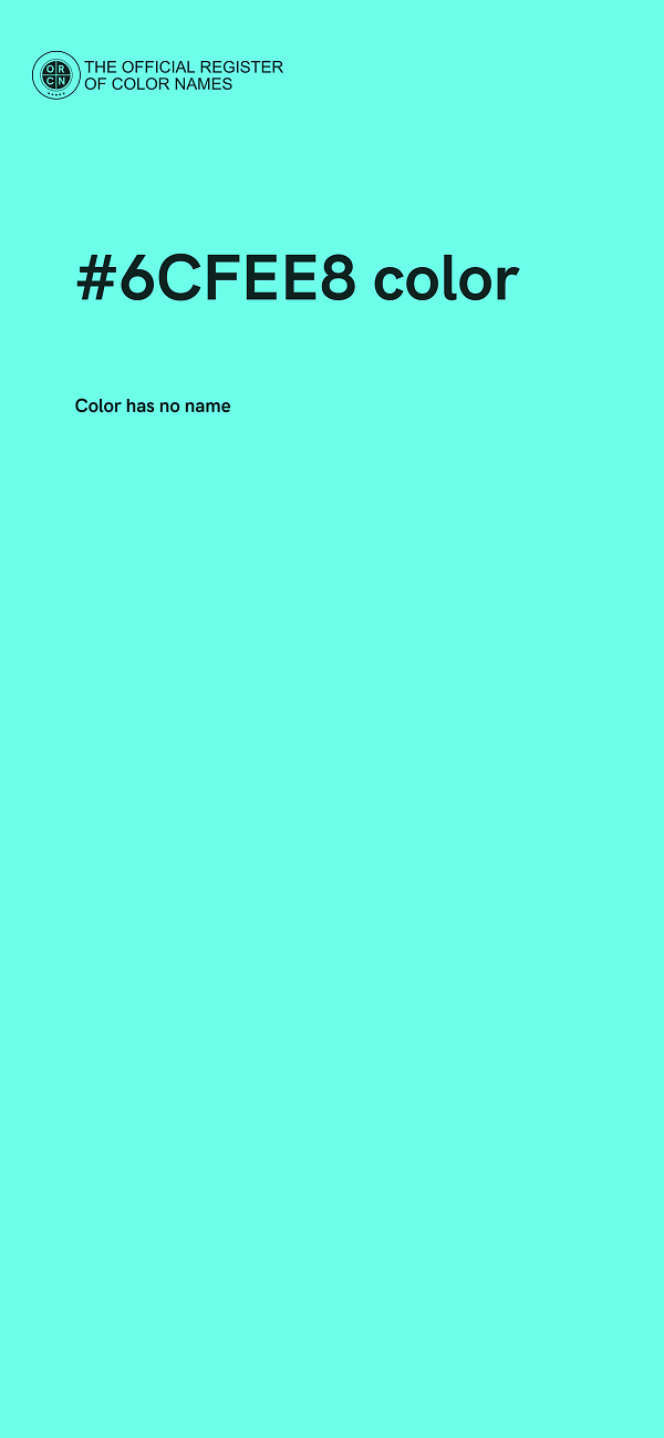 #6CFEE8 color image