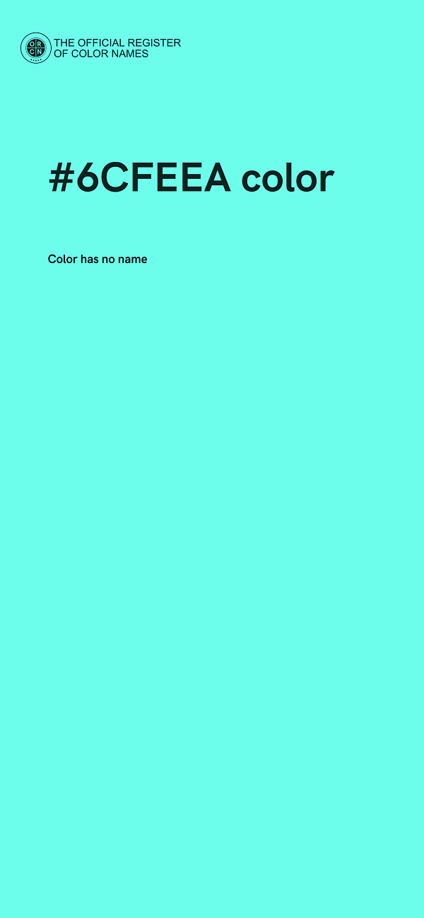 #6CFEEA color image